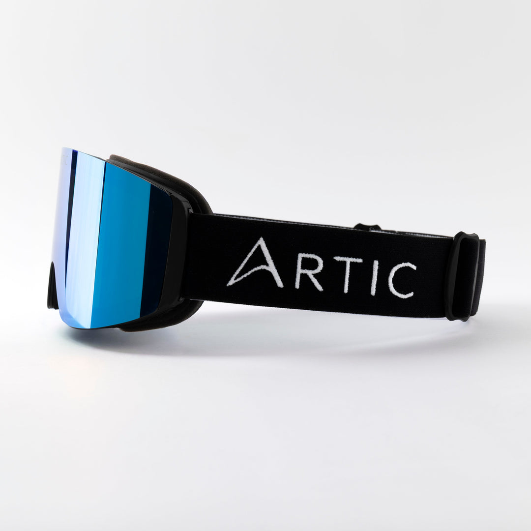 Skibril met blauwe afneembare lens