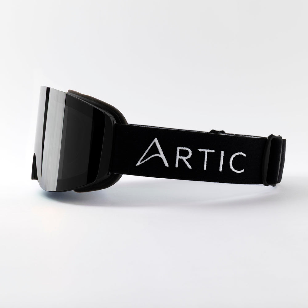 Skibril met zwarte afneembare lens