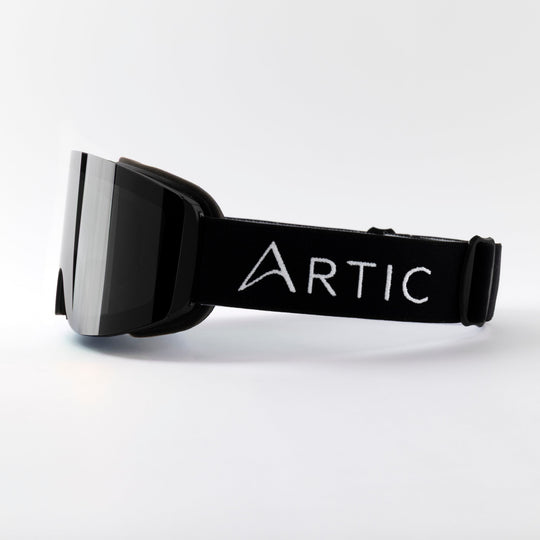 Skibril met zwarte afneembare lens