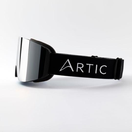 Skibril met zilvere afneembare lens