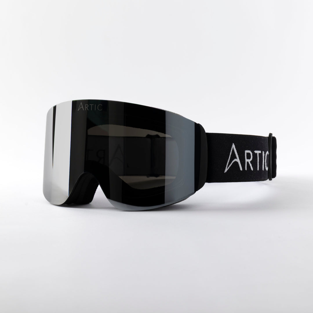Skibril met zwarte afneembare lens