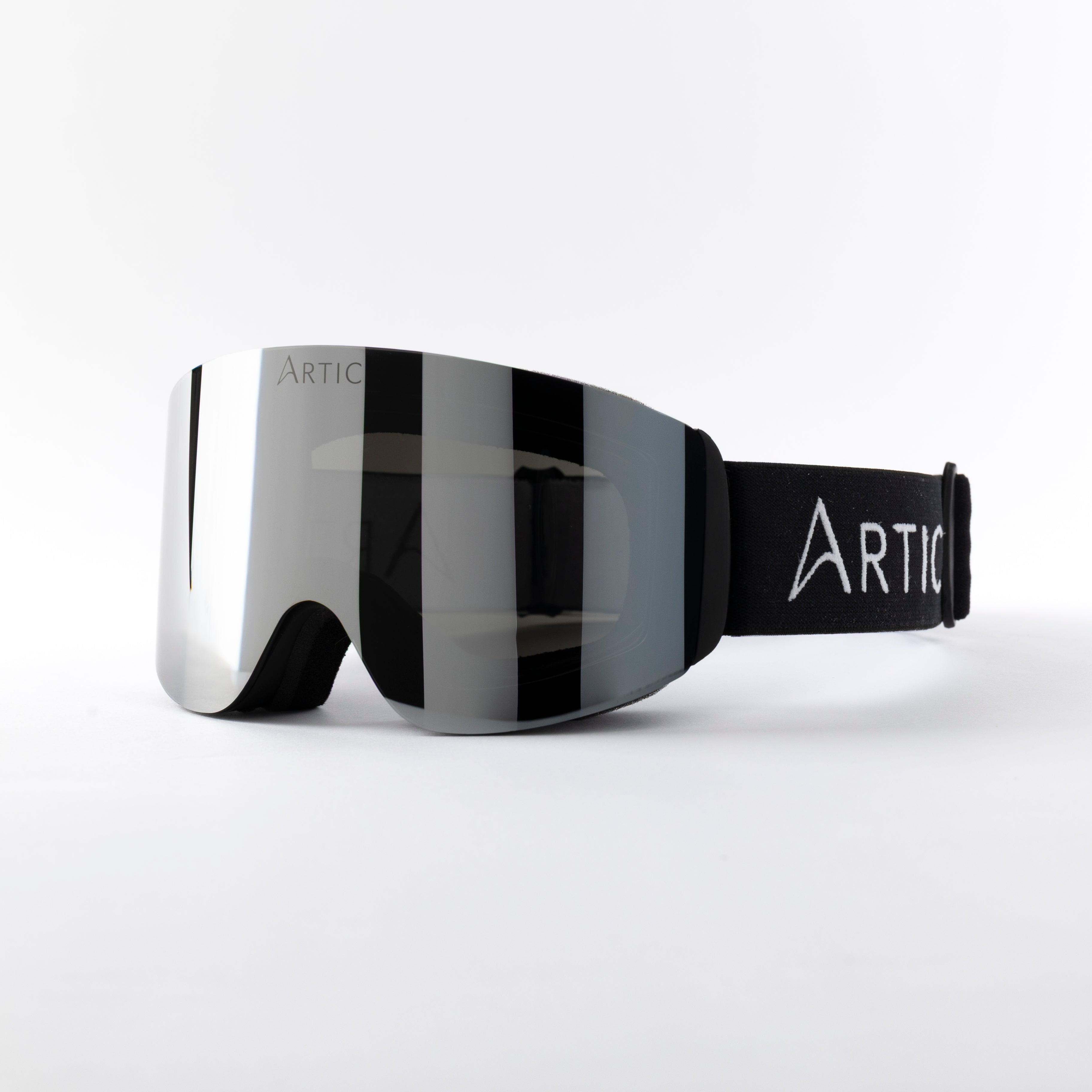 Skibril met zilvere afneembare lens