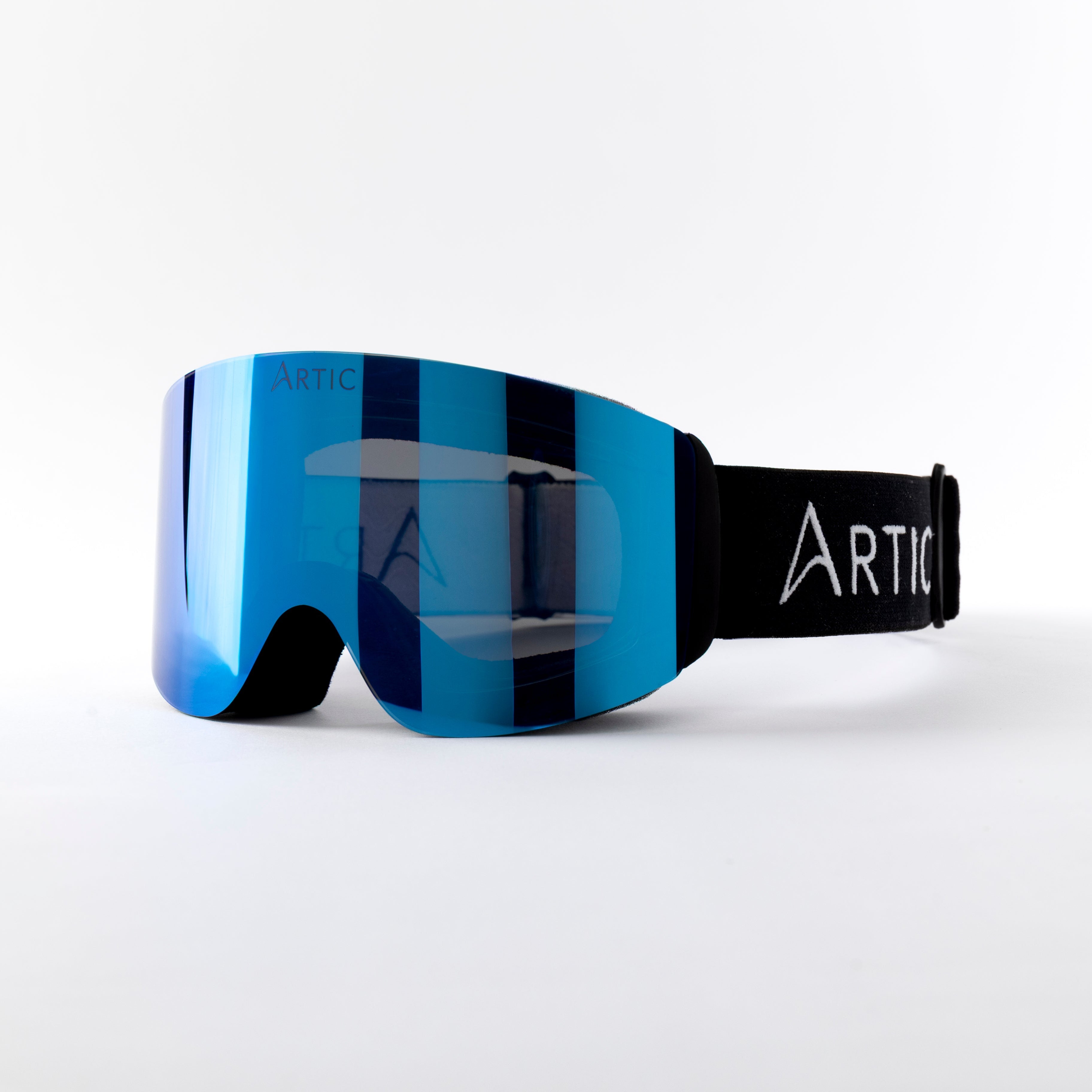 Skibril met blauwe afneembare lens
